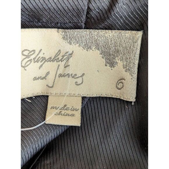 Elizabeth and James Women's Double Breast Buttons Pleated Sleeves Blouse Size 6 - Picture 12 of 14